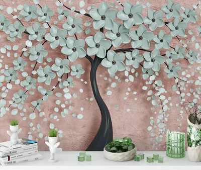 Фотообои Photostena 3D дерево в зеленых цветах 2 x 1,5 м - купить в Москве,  цены на Мегамаркет