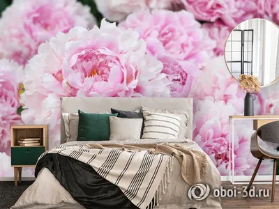 Фото обои 3D Розы Пионы 368x254 см Винтажные цветы на черном ф...: цена  1200 грн - купить Обои на ИЗИ | Киев