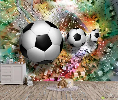 Фотообои на стену флизелиновые Футбол - Обои в детскую комнату мальчику  виниловые на флизелине 3,89 х 2,8 м - купить по выгодной цене в  интернет-магазине OZON (262639328)