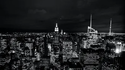 Нью-Йорк, США, ночь Обои 1920x1080 Full HD (Full High Definition)