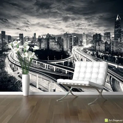 Флизелиновые обои города фото 254 x 184 см Нью-Йорк: Ночной бруклинский  мост 13032V4+клей (ID#1383895496), цена: 1200 ₴, купить на Prom.ua