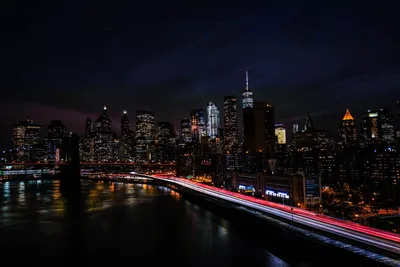 Фотообои Нью-Йорк. Отражение ночного города Nru53311 купить на заказ в  интернет-магазине