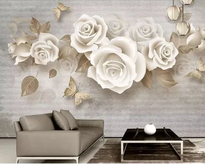 3D Фотообои «Нежные белые розы» купить, отзывы, фото, доставка - Совместные  покупки в Якутске