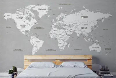 Фотообои Карта мира с планетами на стену. Купить фотообои Карта мира с  планетами в интернет-магазине WallArt