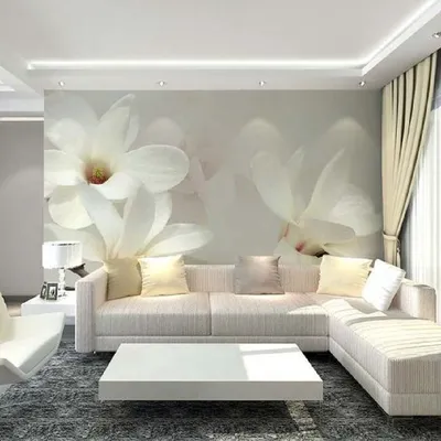 Фрески на стену в интерьере гостиной над диваном (80 фото) - красивые  картинки и HD фото