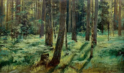 Исаак Ильич Левитан - Папоротники в лесу, 1895, 126×82 см: Описание  произведения | Артхив