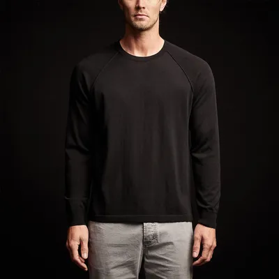 Colony Knit Crew - Black | James Perse Los Angeles