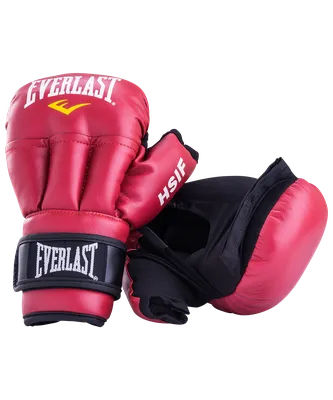 Перчатки для рукопашного боя Everlast (HSIF) красные - кожа
