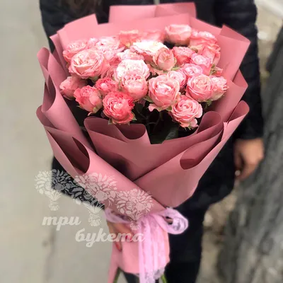 19 белых пионовидных роз в букете за 16 790 руб. | Бесплатная доставка  цветов по Москве