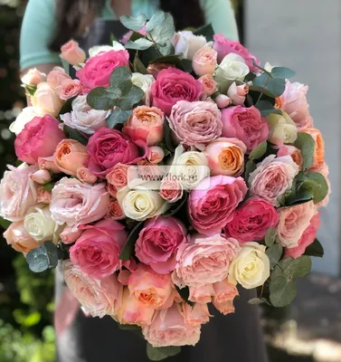 Заказать Пионовидные розы | Букет из пионовидных роз и пионов с бесплатной  доставкой | Katty Art Flowers