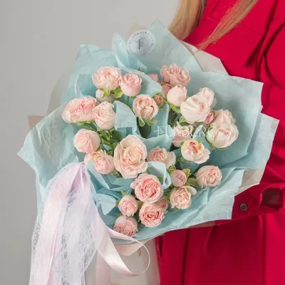 Букет из пионовидных роз \"Mary Rose\" — купить букет из пионовидных роз в  интернет магазине Flork с доставкой за 19 800 руб.