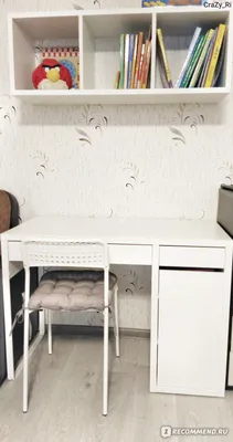 Письменный стол ИКЕА / IKEA Микке - «Белый стол для школьника, практично  ли? Удобен ли в эксплуатации?» | отзывы