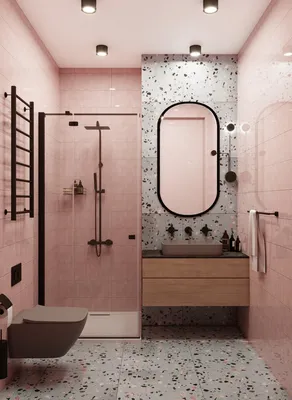 Дизайн ванной комнаты 5м2 с туалетом и ванной (плитка под камень, белый  мрамор) - готовые идеи Cersanit