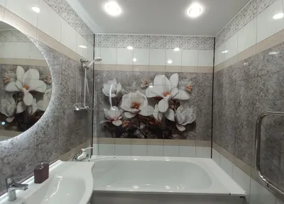 Широкоформатная плитка для ванной комнаты