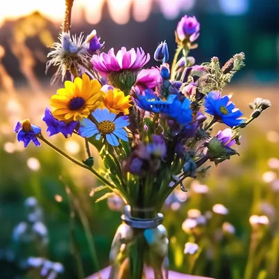 Букет полевых цветов Букет полевых …» — создано в Шедевруме