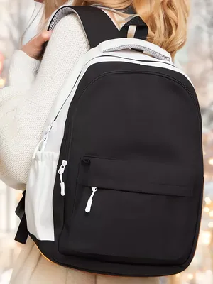 Рюкзак мужской женский городской школьный спортивный черный портфель сумка  для подростков купить по цене 1700 ₽ в интернет-магазине KazanExpress