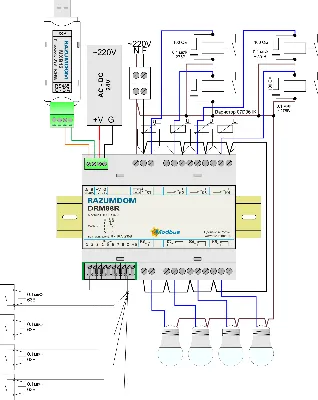 RAZUMDOM DRM88R-Black v4 Модуль релейный купить по низкой цене