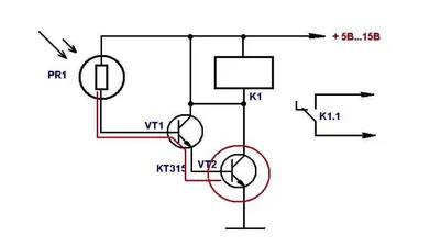 Простое фотореле на транзисторах - YouTube