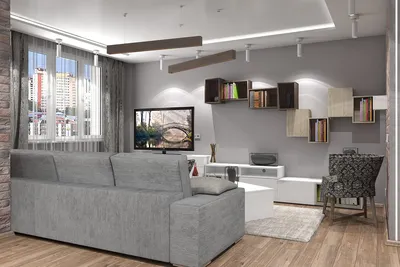 Дизайн проект трёхкомнатной квартиры 95 кв. м в Санкт-Петербурге — фото  интерьера