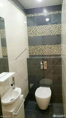 отделка туалета в квартире хрущевке | Современный туалет, Интерьер, Ванна  душ комбо