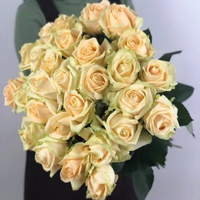 Букет из 35 роз \"Аваланж\" купить в Курске | заказать живые цветы с  доставкой на дом или самовывоз