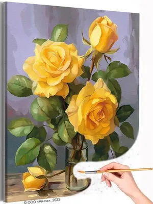 Фото розы в вазе на столе фотографии
