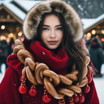 Красивая русская девушка в платье зимой национальном Стоковое Фото -  изображение насчитывающей мечтательность, привлекательностей: 214700456