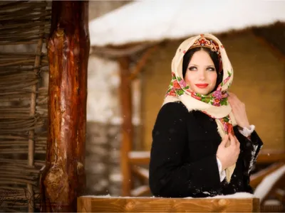Русские девушки русской зимы | Пикабу