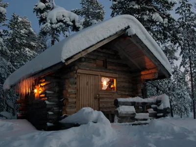 Фото русской бани зимой фотографии