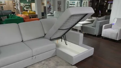 Угловой диван-кровать Лидер независимый пружинный блок левый 2 кат. К (014)  купить в Биробиджане по низкой цене в интернет магазине мебели