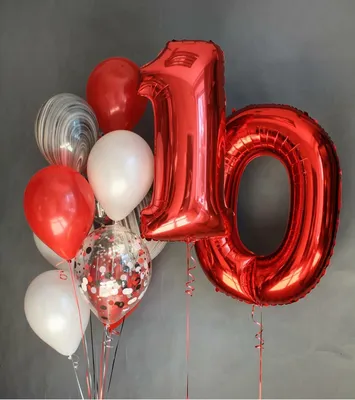 Голографическая цифра и фонтаны из шаров — Купить воздушные шары в Самаре