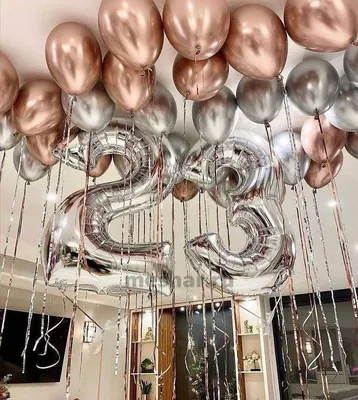 Цифра на день рождения с воздушными шарами