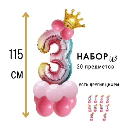 Купить Композиция на день рождения с красными цифрами и фонтанами с  доставкой по Москве - арт.