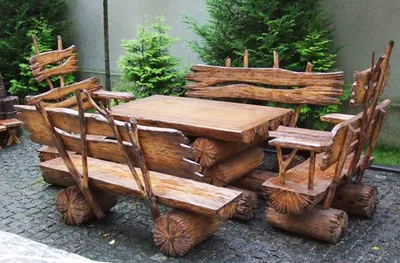 Садовая мебель из дерева - фото, виды, изготовление своими руками