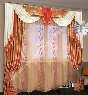 Комплект штор шторная лента (крючки), кулиска, 9934073 портьеры 150х180 см.  — 2 шт., ламбрекен 300х40 см. — 1 шт. ♥ купить в интернет-магазине Helga ✨  | от 3070 руб.