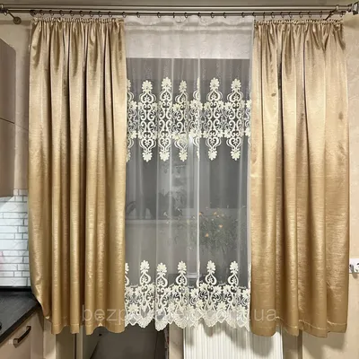 Занавески на кухню - от выбора до оформления окна: 150 фото реальных  примеров использования штор с тюлем в дизайне интерьера