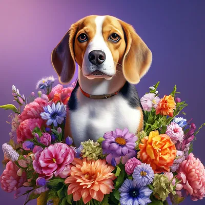 Собака золотого Retriever держит букет цветов на открытом воздухе Стоковое  Фото - изображение насчитывающей любимчик, облицовка: 206504398