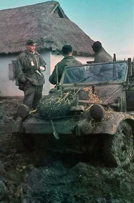Небольшая подборка цветных фотографий солдат Вермахта на Восточном фронте |  Пикабу