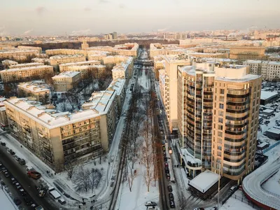 File:Санкт-Петербург, улица Победы сверху зимой.jpg - Wikimedia Commons