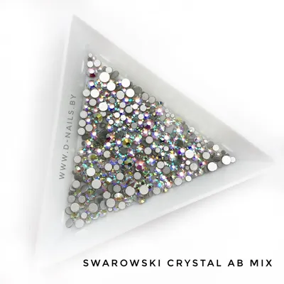 Стразы Swarovski CRYSTAL AB MIX 1440 шт (микс размеры)