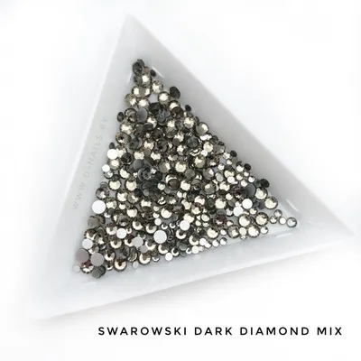 Стразы Swarovski DARK DIAMOND MIX 1440 шт (микс размеры)