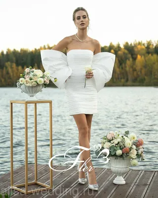 ALVA\" - стильное свадебное платье в длине мини купить по цене 35 200 руб. в  Санкт-Петербурге | Свадебный салон Alisa Wedding