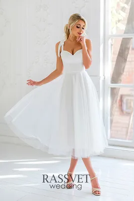 Свадебное платье миди \"Марта\" купить в интернет-магазине Rassvet wedding