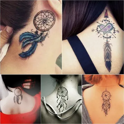 Тату ловец снов - Тату ловец снов на шее - Татуировка ловец снов на шее |  Tattoos for women, Tattoos for women small, Trendy tattoos