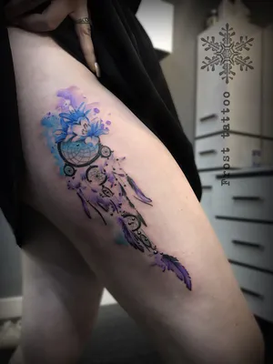 Ловец снов. Лиса на бедре - Tattoo Hitech