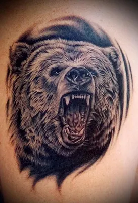 Татуировка медведя на плече, …» — создано в Шедевруме