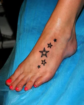 тату звезды на ноге | Татуировка Солнечногорск |KOT.INK - Tattoo Татуировка  в Солнечногорске +7 (991) 938-28-22