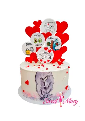 Торт на годовщину свадьбы 05081118 стоимостью 2 300 рублей - торты на заказ  ПРЕМИУМ-класса от КП «Алтуфьево»