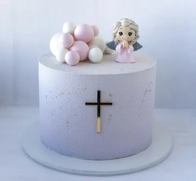 Торт на крещение. Оформление торта для девочки на крестины. Идея украшения  торта. - YouTube