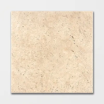 Travertine Tile Chiaro Antiqued 12x12 in Beige color